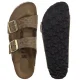 Klapki Birkenstock Arizona BS SYN Leo Khaki 1030586 - małe zdjęcie