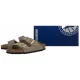 Klapki Birkenstock Arizona BS Suede Shimmering Taupe 1030269 - małe zdjęcie