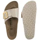 Klapki Birkenstock Catalina Cushion Buckle Shiny Snake Cream 1030360 - małe zdjęcie
