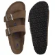 Klapki Birkenstock Arizona BS Soft Footbed Dark Tea Tonal FB 1030863 - małe zdjęcie