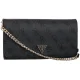 Torebka Kopertówka Guess Noelle II Xbody Flap Organizer HWBG96 72750 Coal Logo - małe zdjęcie
