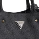 Torebka Guess Meridian II Girlfriend Satchel HWSG69 74060 Coal Logo - małe zdjęcie