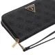 Portfel Guess Laurel II Slg Large Zip Around SWSG74 59146 Coal Logo - małe zdjęcie