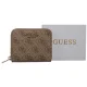 Portfel Guess Laurel II Slg Small Zip Around SWSG74 59137 Latte Logo - małe zdjęcie