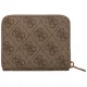 Portfel Guess Laurel II Slg Small Zip Around SWSG74 59137 Latte Logo - małe zdjęcie