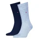 Skarpetki 2 pary Tommy Hilfiger Th Men Sock Classic 2P Light Blue Melange 371111 134 039 - małe zdjęcie