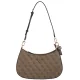 Torebka Guess Noelle II Top Zip Shoulder Bag HWBG96 72180 Latte Logo/Brown - małe zdjęcie