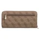 Portfel Guess Laurel II Slg Large Zip Around SWSG74 59146 Latte Logo - małe zdjęcie