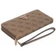 Portfel Guess Laurel II Slg Large Zip Around SWSG74 59146 Latte Logo - małe zdjęcie