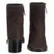 Botki Calvin Klein Block Heel Zip Boot Sue Chocolate Brown HW0HW02592 GBW - małe zdjęcie