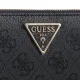Portfel Guess Laurel II Slg Med Zip Around SWSG74 59140 Coal Logo - małe zdjęcie
