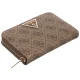 Portfel Guess Laurel II Slg Med Zip Around SWSG74 59140 Latte Logo - małe zdjęcie