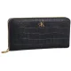 Portfel Calvin Klein CK Croc Long Zip Around Black LV04F1096G UB1 - małe zdjęcie