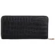 Portfel Calvin Klein CK Croc Long Zip Around Black LV04F1096G UB1 - małe zdjęcie