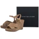 Sandały Tommy Hilfiger Suede Wrapped High Wedge Safari Canvas FW0FW09218 RBC - małe zdjęcie