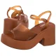 Sandały Melissa Lina Ad 35929/BT680 Brown/Transparent - małe zdjęcie