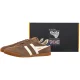 Buty Retro Gola Gola Men's Elan Trainer Tobacco/Off White/Navy CMB538 - małe zdjęcie