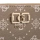 Portfel Guess Emelie Logo Slg Med Zip Around SWGP99 28140 Biscotti Logo - małe zdjęcie