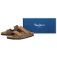 Klapki Pepe Jeans Bio Antique M Nut Brown PMS800003 877 - małe zdjęcie