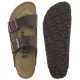 Klapki Birkenstock Arizona BS Dark Brown 0051103 - małe zdjęcie