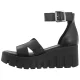 Sandały Tamaris Czarne 1-28701-46 003 Black Leather - małe zdjęcie