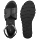 Sandały Tamaris Czarne 1-28701-46 003 Black Leather - małe zdjęcie