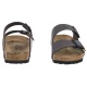 Klapki Birkenstock Arizona BS Velvet Gray/Black Buckles 1032023 - małe zdjęcie