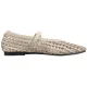 Baleriny Tommy Hilfiger Woven Leather Mix Ballerina Soft Cream FW0FW09244 AEO - małe zdjęcie