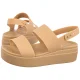 Sandały Crocs Brooklyn Low Wedge W Cashew/Cashew 206453-2NC