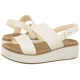 Sandały Crocs Brooklyn Matte Wrap Low Wedge Chalk/Tan 211802-00O - małe zdjęcie