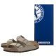 Klapki Birkenstock Arizona BS Facec Khaki/Dark Brown OS 1033132 - małe zdjęcie