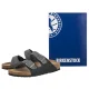 Klapki Birkenstock Arizona BS Charcoal Leather 1032435 - małe zdjęcie