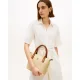 Torebka Tommy Hilfiger Popette Mini Tote Raffia AW0AW185230F4 - małe zdjęcie