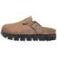Klapki Papillio Boston Pap Chunky Gray Taupe 1033084 Suede - małe zdjęcie