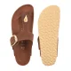 Japonki Birkenstock Gizeh Big Buckle Cognac Leather Oiled 1018785 - małe zdjęcie