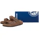 Klapki Birkenstock Arizona BS Dark Tea Suede Leather 1032678 - małe zdjęcie