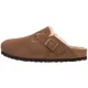 Klapki Birkenstock Boston VL/ Shearling Dark Tea 1032432 - małe zdjęcie
