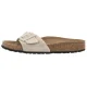 Klapki Birkenstock Madrid Cushion Buckle Suede Oyster Suede Leather 1032992 - małe zdjęcie