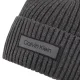 Czapka Calvin Klein Patch Chunky Rib Cotton Beanie Charcoal Grey Heather LV04D8053G P7H - małe zdjęcie
