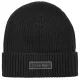 Czapka Calvin Klein Patch Chunky Rib Cotton Beanie Black LV04D8053G UB1 - małe zdjęcie