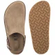 Klapki Birkenstock Lutry Premium Suede Gray Taupe 1025297 - małe zdjęcie