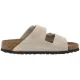 Klapki Birkenstock Arizona Cushion Buckle Oyster Suede 1033088 - małe zdjęcie