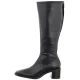 Kozaki Calvin Klein Block Heel High Boot Zip Lth Triple Black HW0HW03172 0GJ - małe zdjęcie