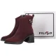 Botki Filippo Bordowe DBT8024/26 BG - małe zdjęcie