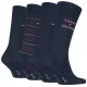 Skarpetki 4 pary Tommy Hilfiger TH Men Sock 4P Giftbox Tommy Stripes Navy 701241158 001 - małe zdjęcie