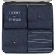 Skarpetki 4 pary Tommy Hilfiger TH Men Sock 4P Giftbox Tommy Stripes Jeans 701241158 003 - małe zdjęcie