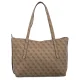 Torebka Guess Brenton Top Zip Tote HWLG96 48240 Latte Logo - małe zdjęcie