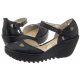 Sandały FLY London Yuna Mousse Black P500016090 - małe zdjęcie
